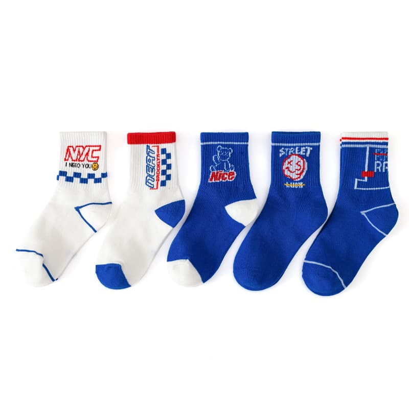 (Wholesale), autumn cartoon children's fashionable knee socks hip-hop style, mid-length 5