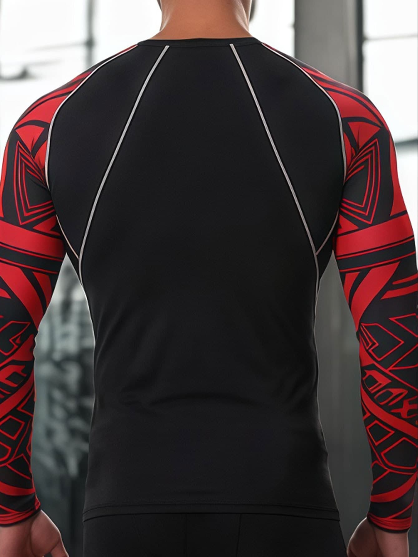 Travel basketball jersey, sports suit for training for gym, quick dry long-sleeve, for running, tight 3
