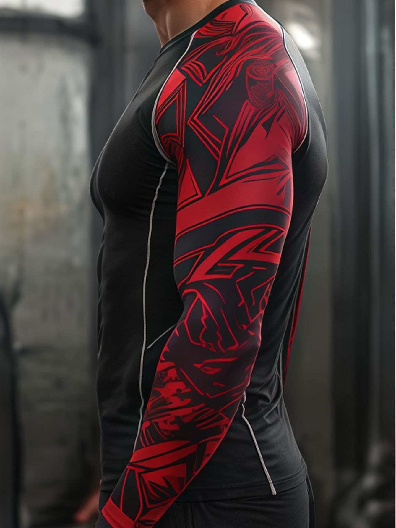 Travel basketball jersey, sports suit for training for gym, quick dry long-sleeve, for running, tight 5