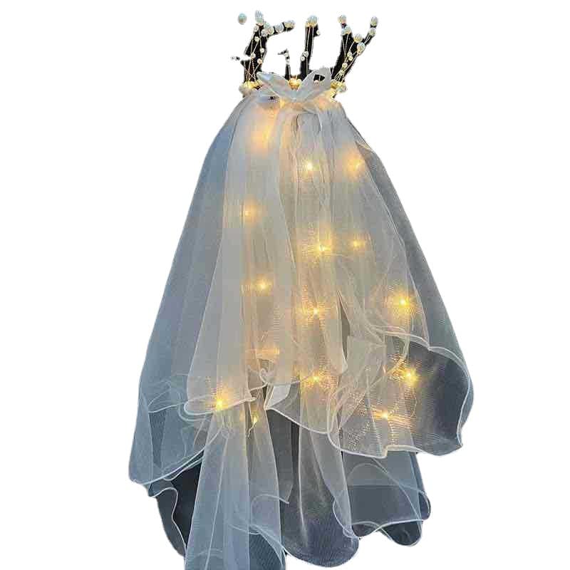 Bride's Liu Crown Sending Bald Type Net Red Photo Proper Children's Certificate with Lantern Double -Layer Varley Wholesale 5