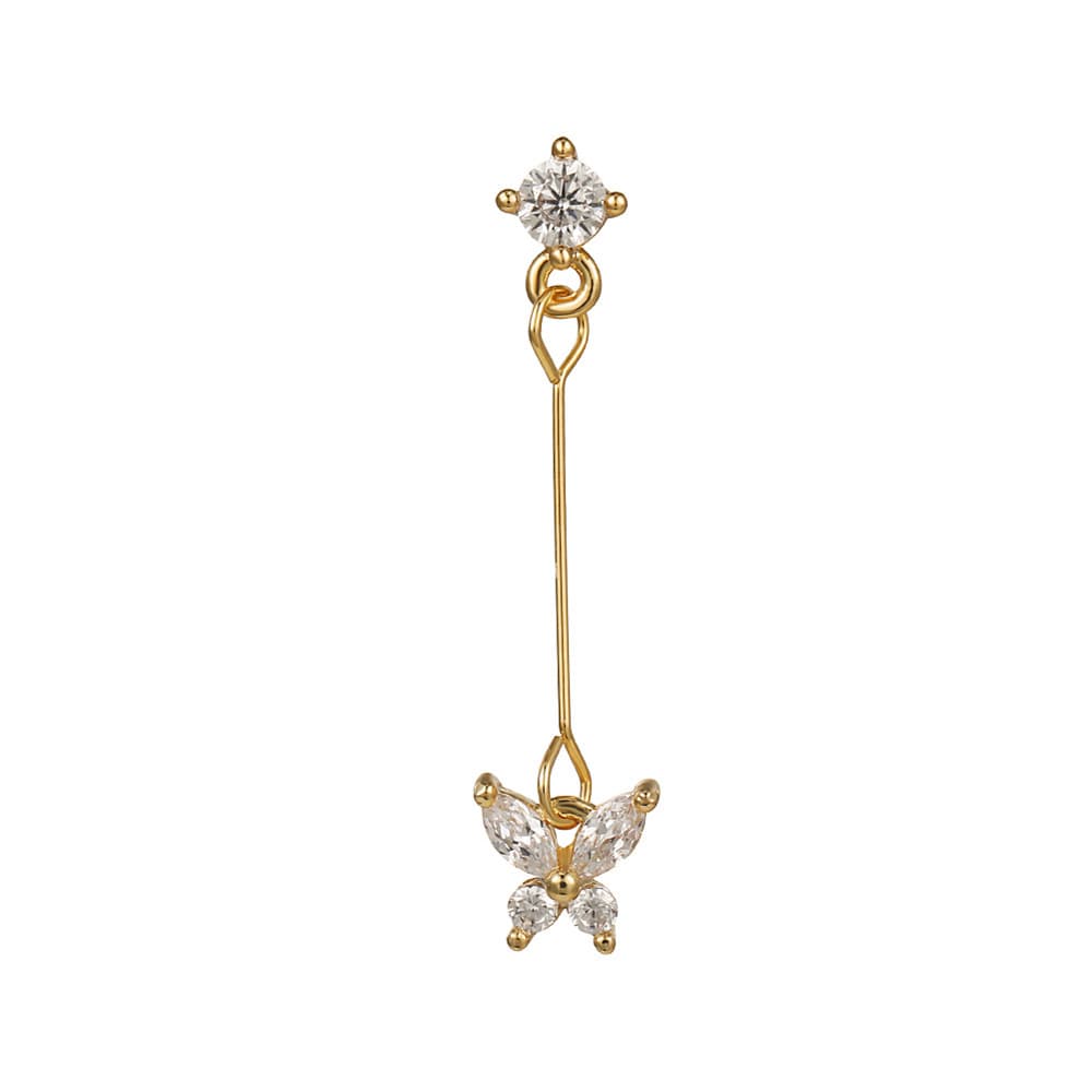 Piercing stainless steel, earrings with bow, European style 4