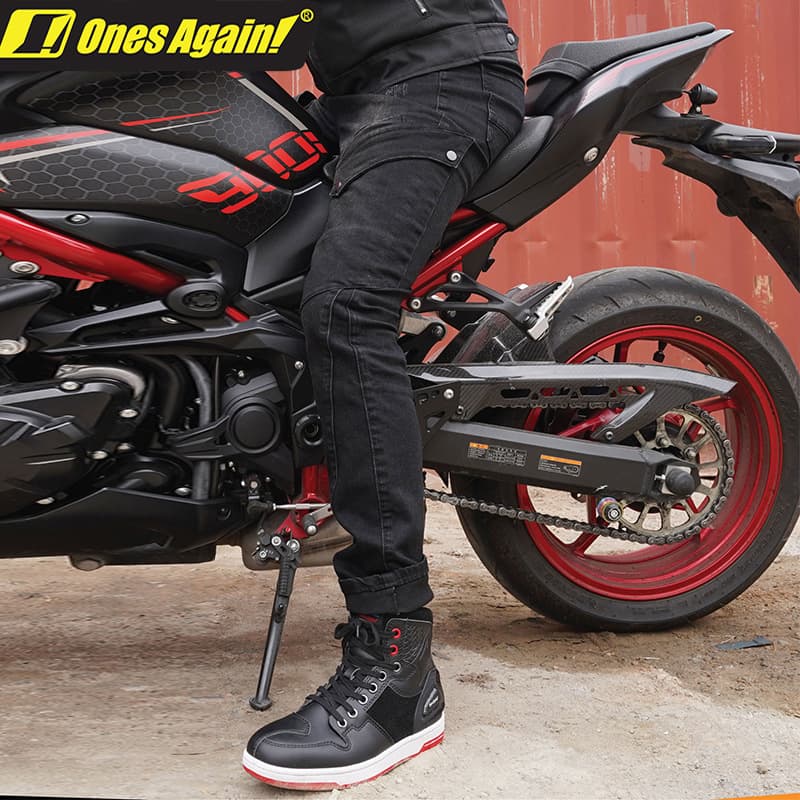 Jeans for cycling, summer equipment, knee pads, off-road trousers, elastic racing car, fall protection 2