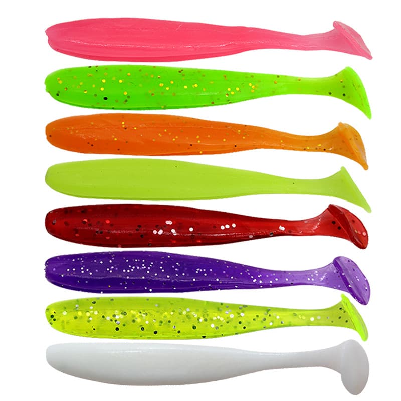 Factory wholesale tail soft bait 7cm2g Luya bait tail soft worm roller rolling fishing bait monochrome tail bait 3