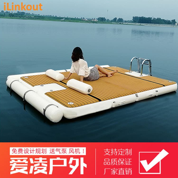 Travel water aqua park, yacht, non-slip inflatable swimming pool for fishing