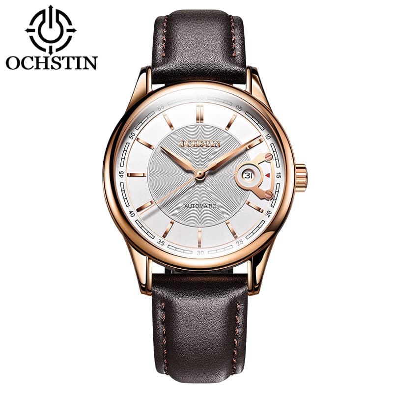 Mechanical men's watch, waterproof calendar, mechanical watch, genuine leather, fully automatic 1