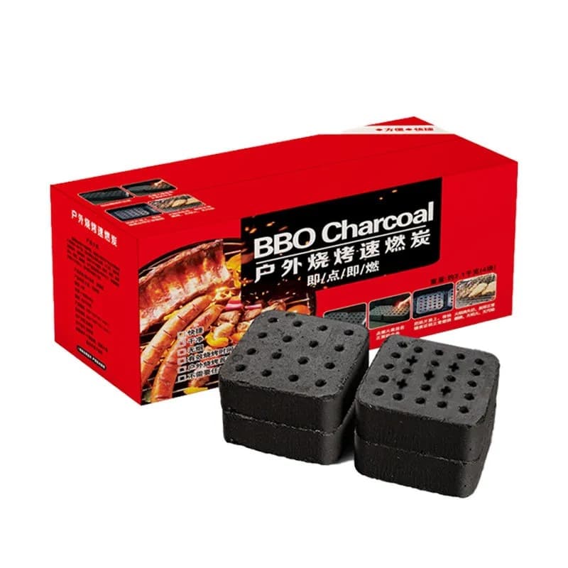 Barbecue charcoal outdoor barbecue charcoal resistant to burning mechanism charcoal charcoal barbecue charcoal fruit charcoal barbecue skewers fast burning 5