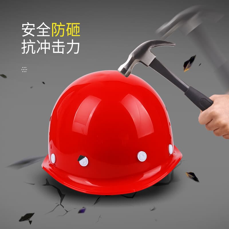 Site -site helmet anti -smashing can printed engineering building helmet ABS breathable glass reinforced steel round construction helmet 4