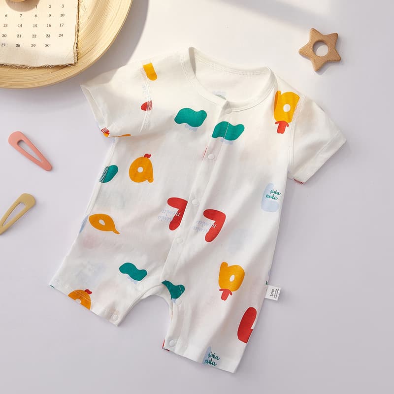 Children's thin summer overall for new born, with short sleeve