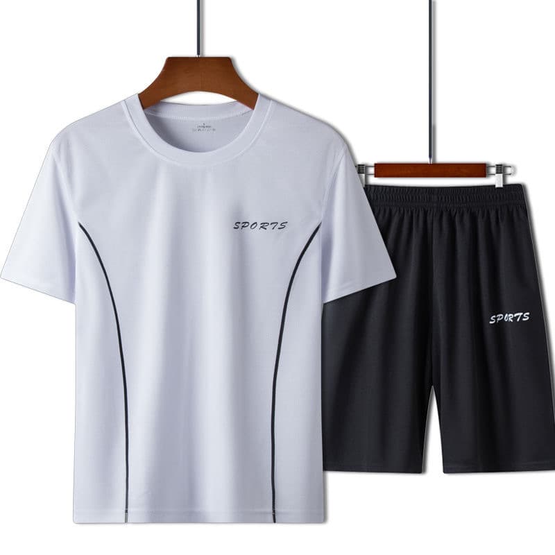 Summer sports suit, quick dry equipment, silk basketball body-friendly short sleeve T-shirt for training for gym, for running 5