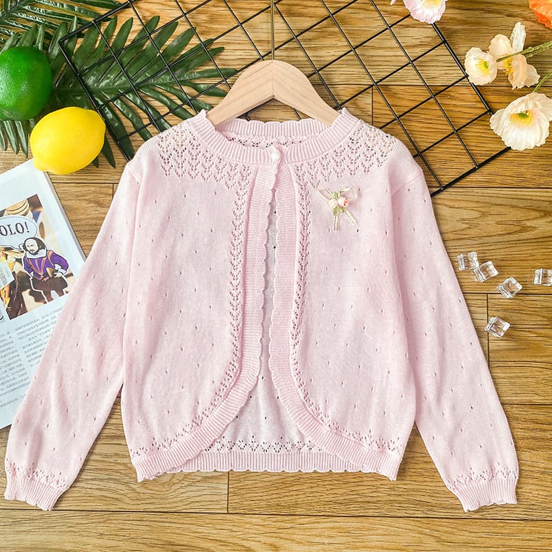 Thin cotton cardigan, children's vest, cloak, jacket for early age, sun protection 2