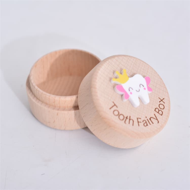 Wooden children's deciduous box male girl hair box baby fetal hair tooth collection commemorative storage box animal hair 2