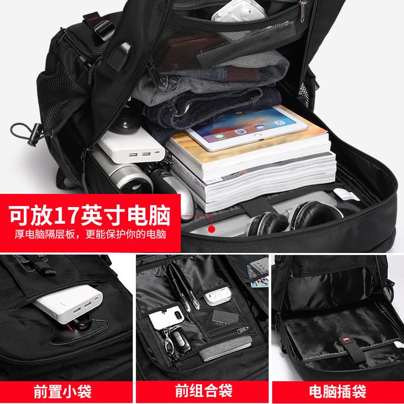 Big capacious backpack, sports travel bag, waterproof bag, high-end 4