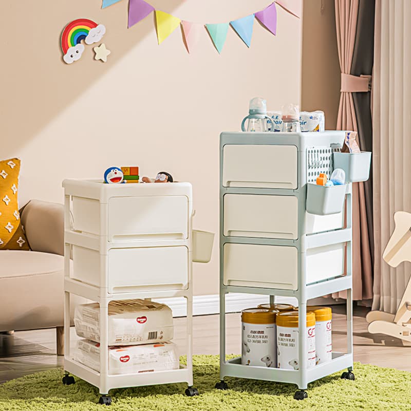Children's trolley for new born for boxes, milk powder for bed for bedroom, storage system 2