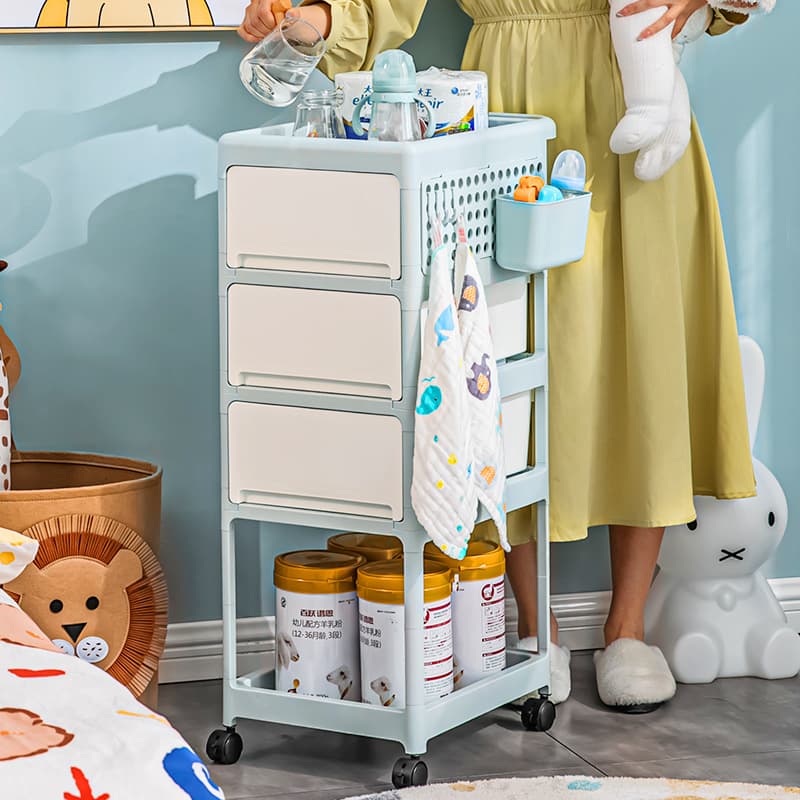 Children's trolley for new born for boxes, milk powder for bed for bedroom, storage system 1