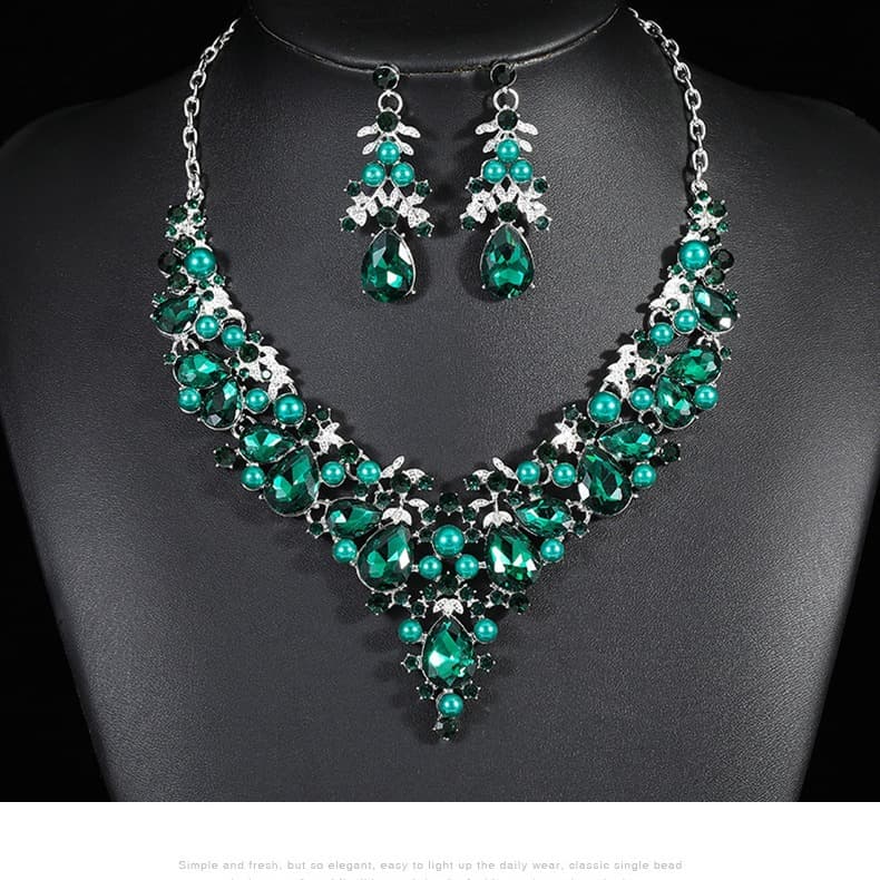 Necklace, chain, metal set, elegant dress for bride, 2022 collection, European style, direct factory sales 3