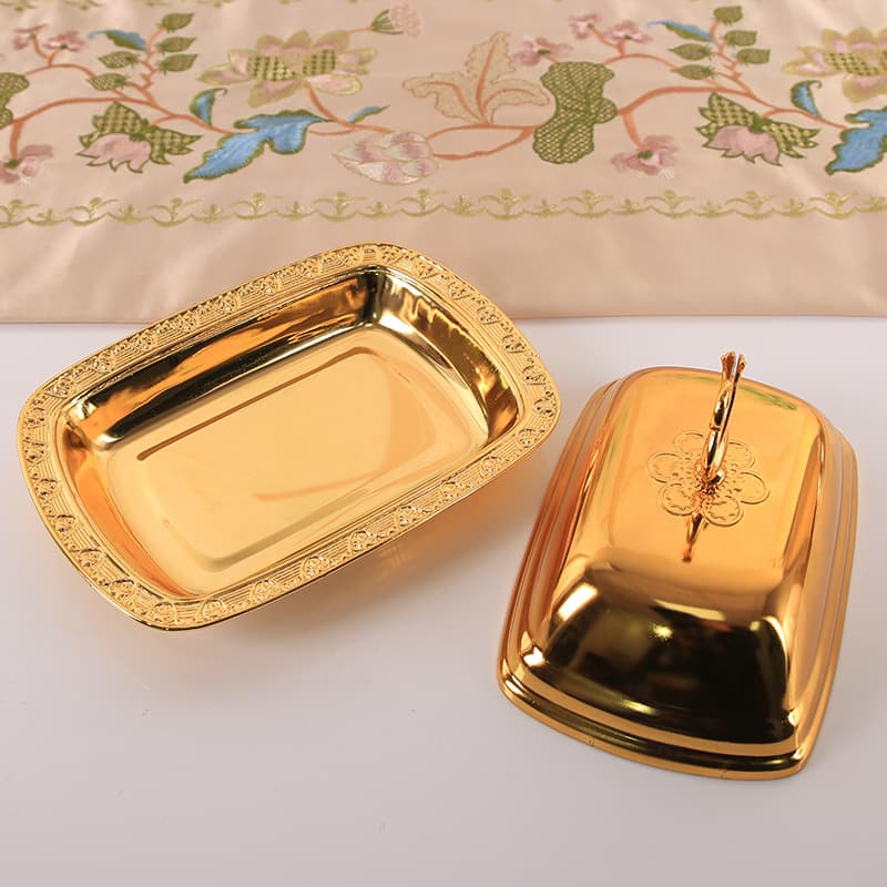 European -style high -end cover fruit plate metal product hotel home KTV snack snack disk snack disk decoration table 3