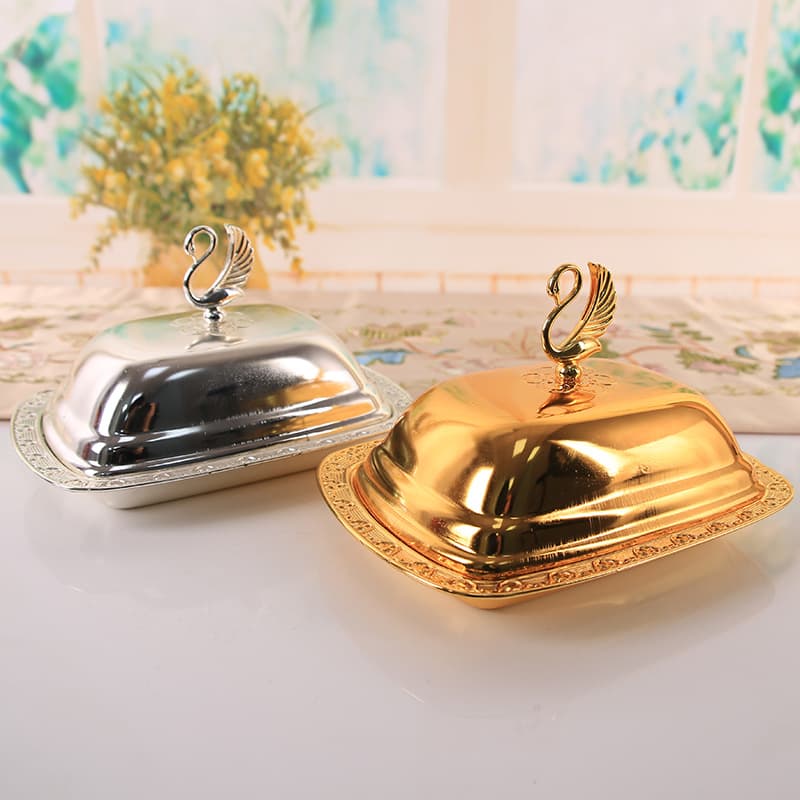 European -style high -end cover fruit plate metal product hotel home KTV snack snack disk snack disk decoration table 5