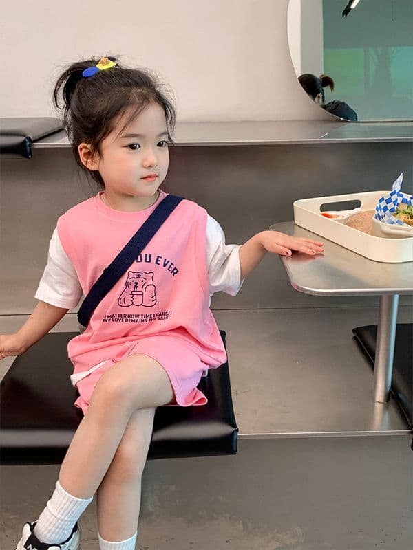 Summer children's set, short sleeve T-shirt, shorts, children's clothing 2