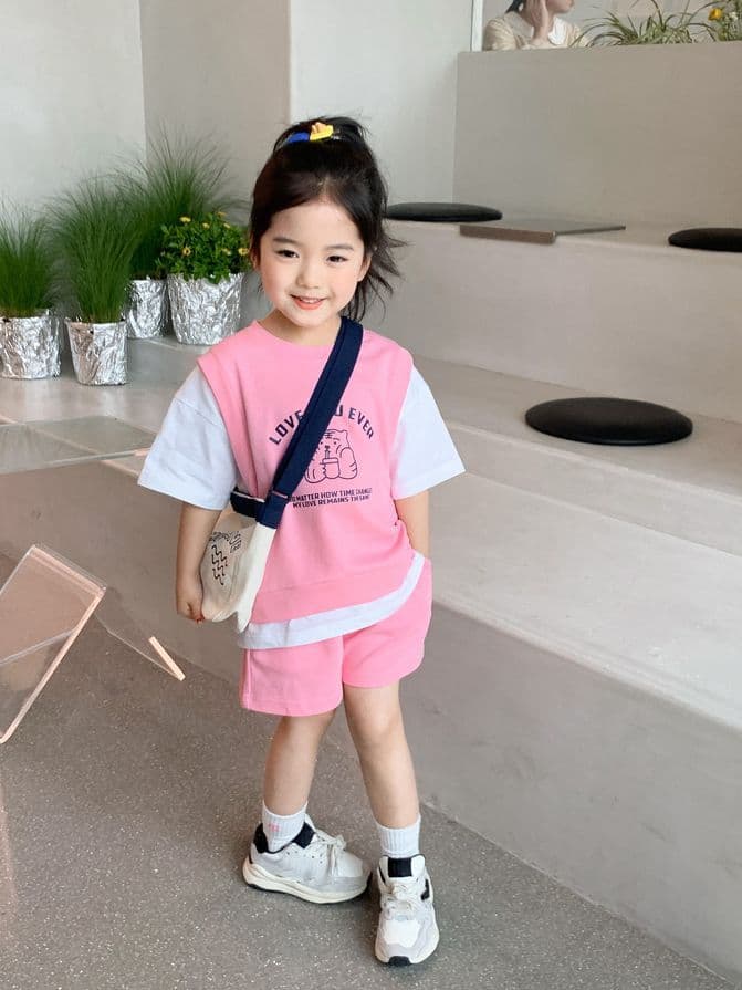 Summer children's set, short sleeve T-shirt, shorts, children's clothing 4