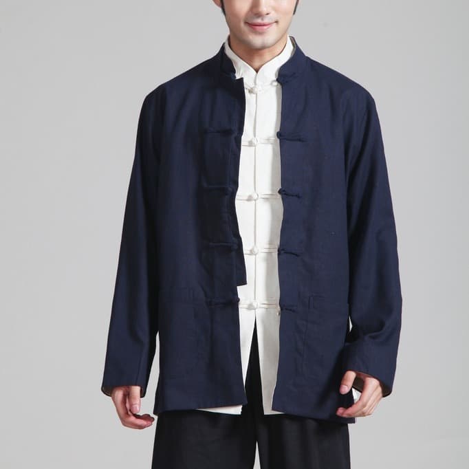 Double-sided ethnic long-sleeve, cotton and linen, ethnic style, Chinese style 1