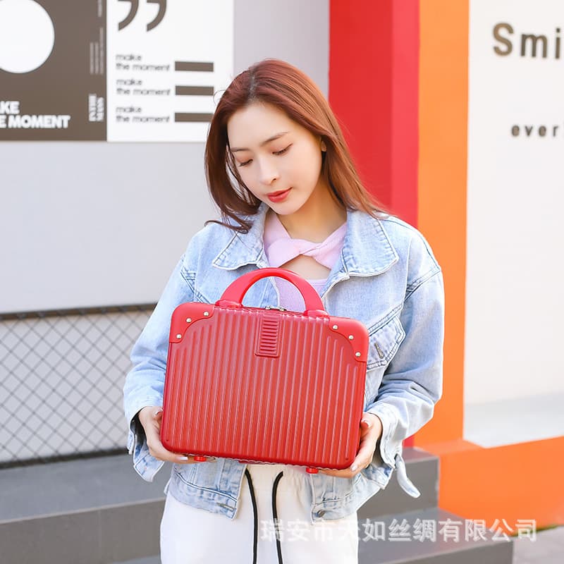 Suitcase, handheld small gift box, cosmetic bag, 14 inch, Birthday gift 2
