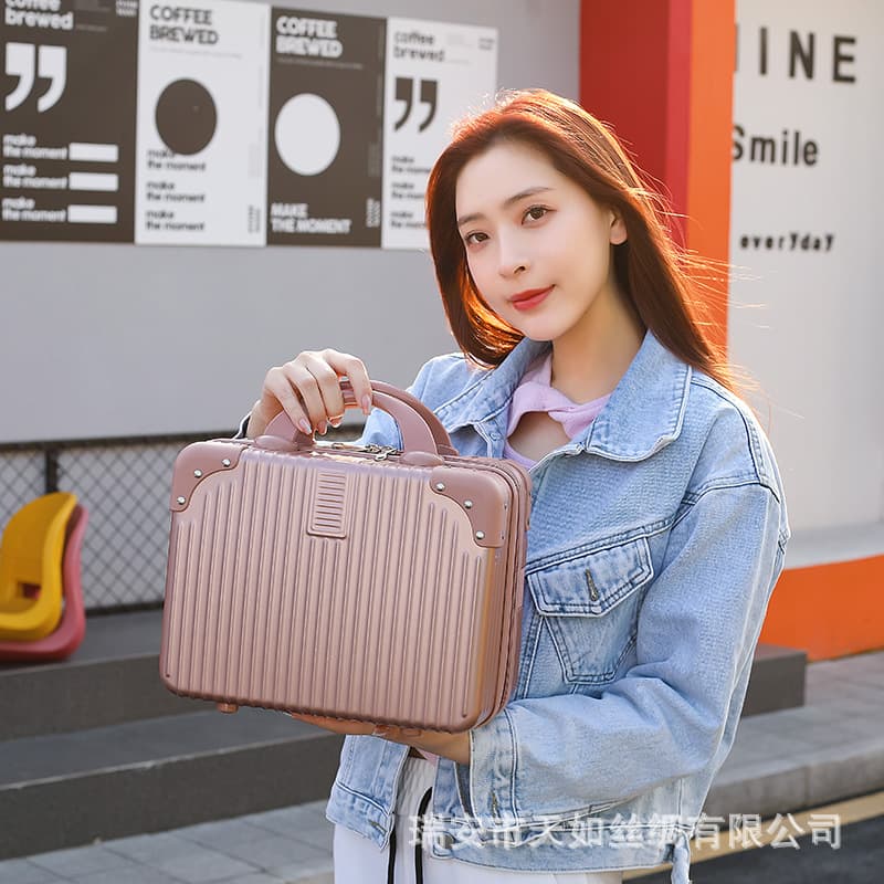 Suitcase, handheld small gift box, cosmetic bag, 14 inch, Birthday gift 3