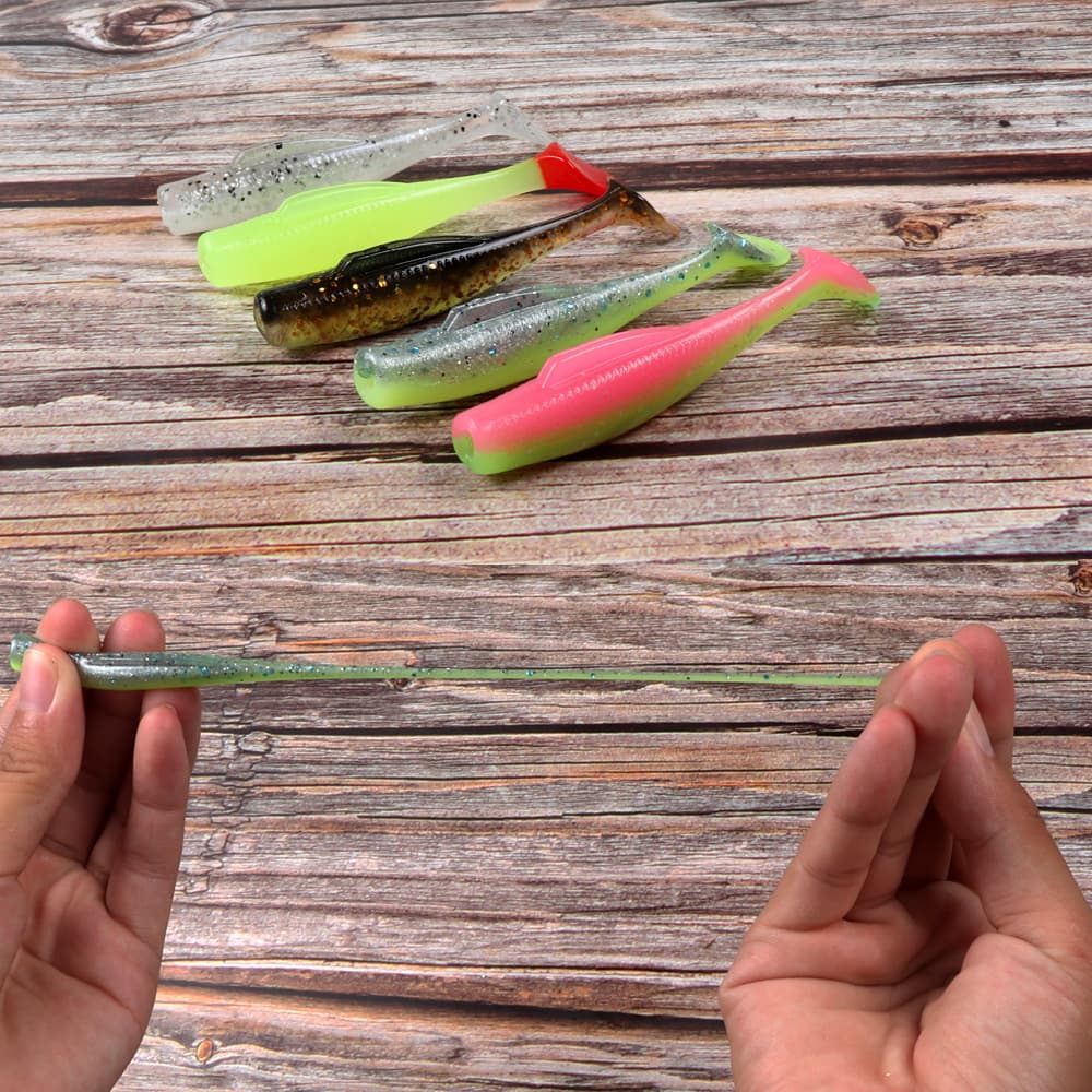 Softfish Tail Soft Worm 6.5cm 2.3g 6PCS Luya bait TPR Material Domestic Bait Fake Bait Polying Bionic Bionic 3