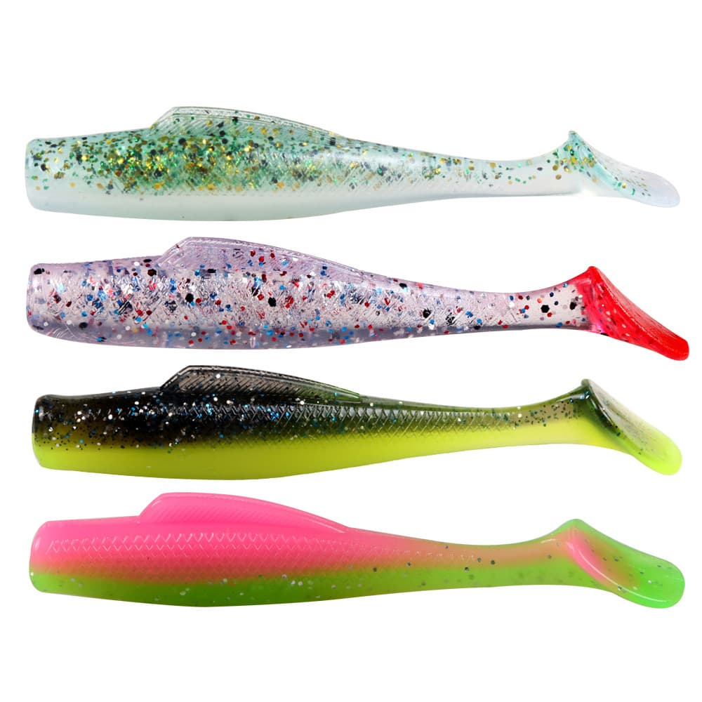 Softfish Tail Soft Worm 6.5cm 2.3g 6PCS Luya bait TPR Material Domestic Bait Fake Bait Polying Bionic Bionic 1