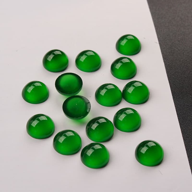 Green agate gemstone for ring, accessories, Chinese hairpin, stone inlay, cat's eye, DIY, with gem 1