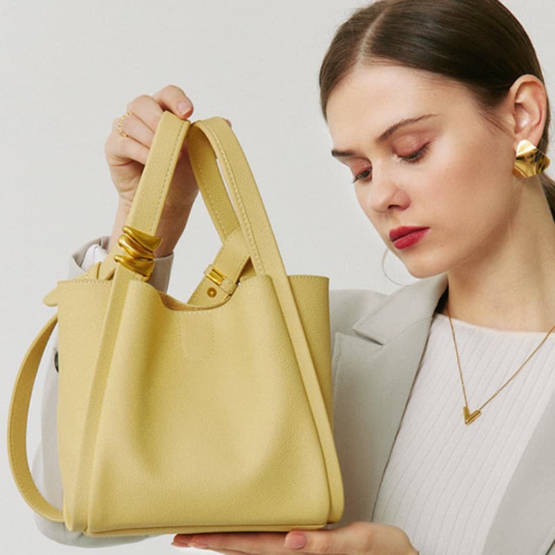 Shoulder bag, soft basket, leather one-shoulder bag, genuine leather 1