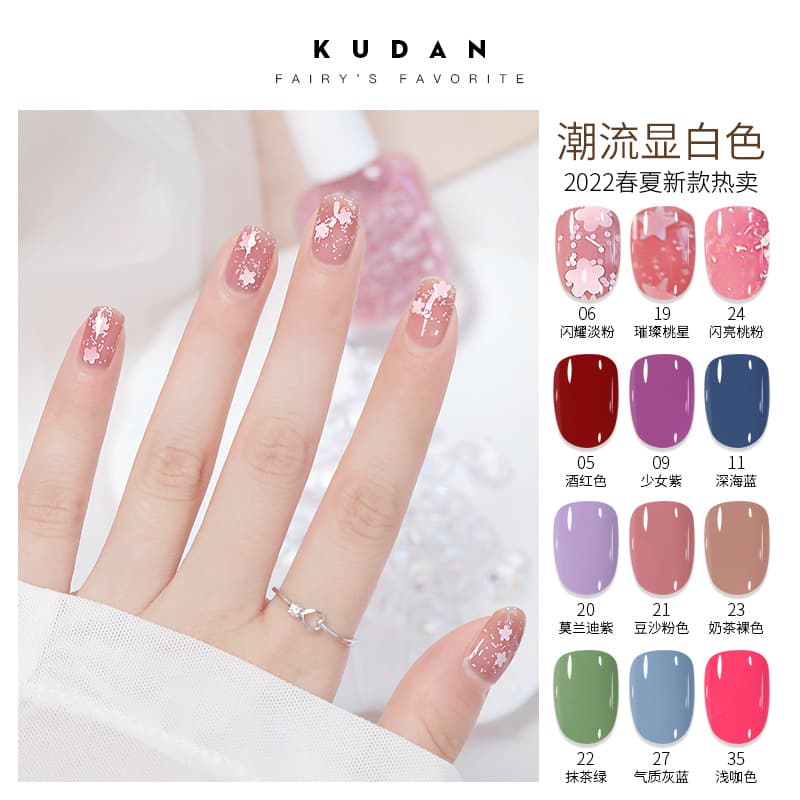 Fuchsia quick dry detachable nail polish water based, nail sequins for manicure, gel polish, no lamp dry, long-term effect 3