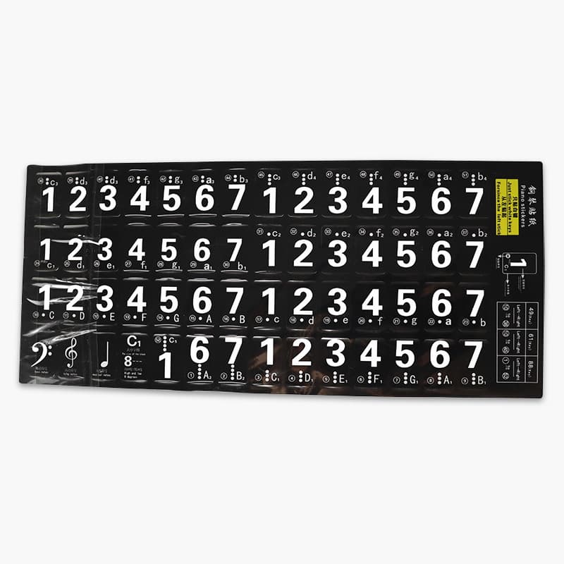 Universal black electronic piano, keyboard, sticker, 49 keys, 61 keys, 88 keys 2