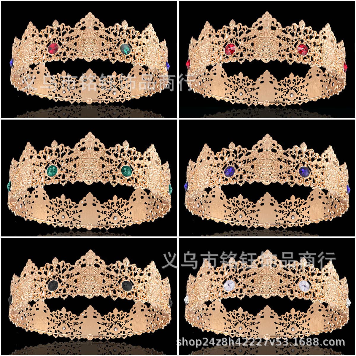 Men's Royal Baroque Rose Gold Alloy Crown 3