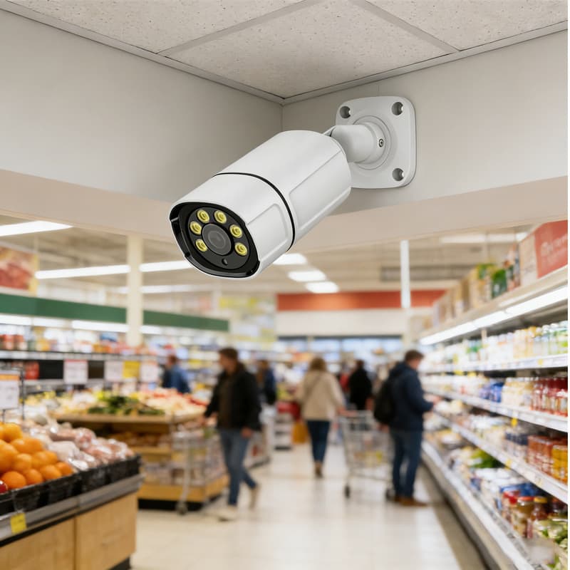 Monitor, CCTV camera, set, bullet, 4 carat 4