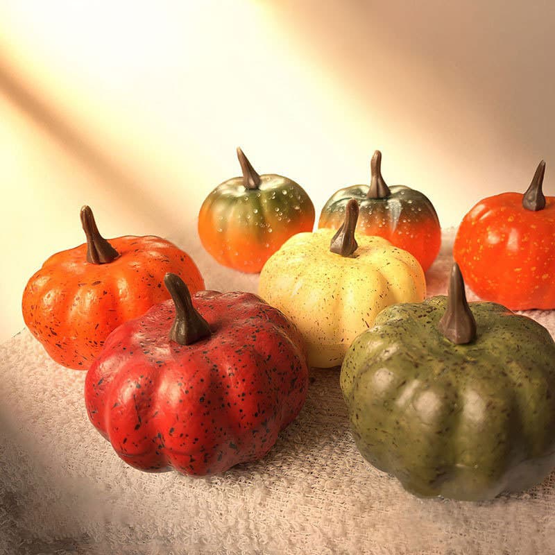 Factory direct sales wholesale Halloween simulation 60 small pumpkins mini garland accessories fake fruits and vegetables crafts decorations 2