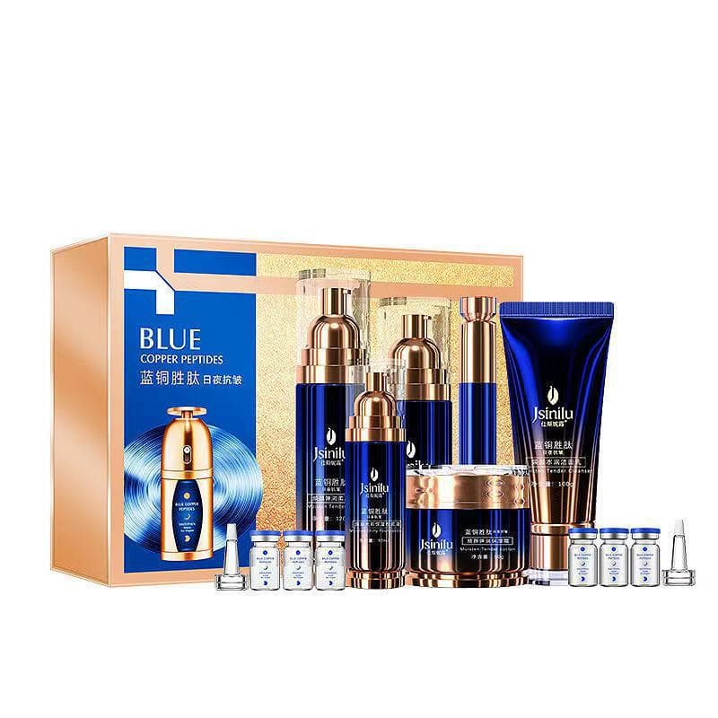 Copper Peptide Skincare Set - Toner, Lotion, Eye Cream & Cleanser 3