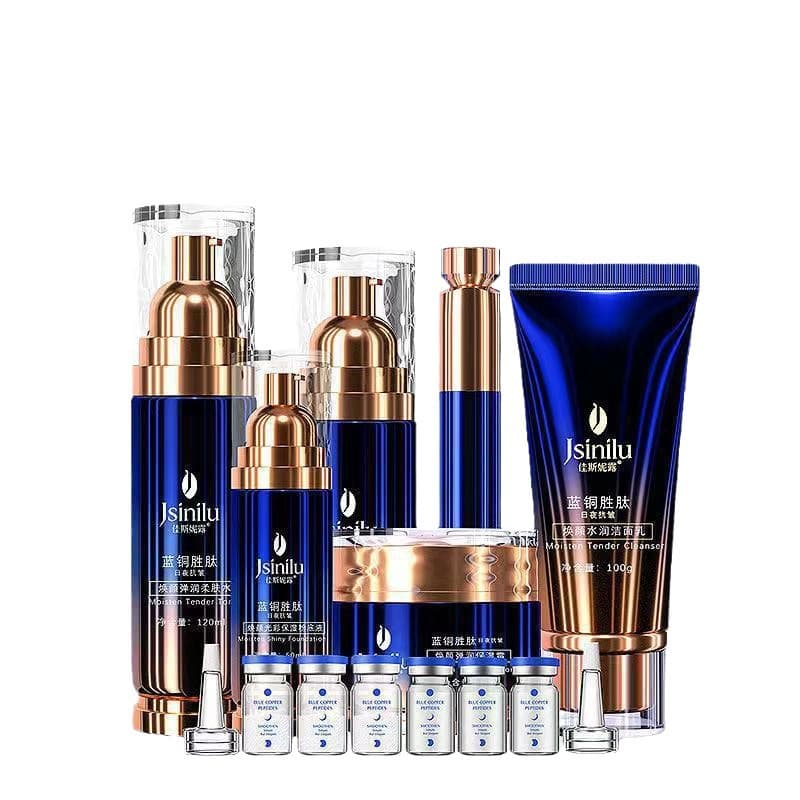 Copper Peptide Skincare Set - Toner, Lotion, Eye Cream & Cleanser 5