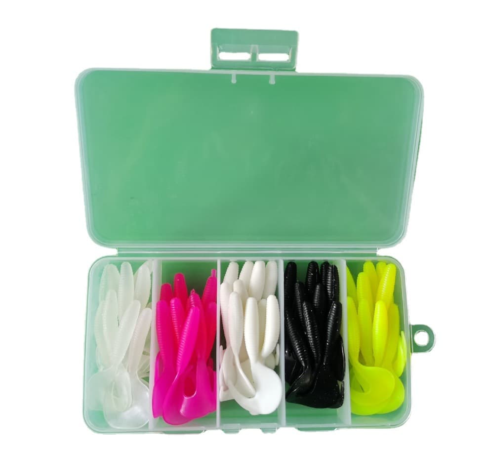 Factory fishing gear wholesale Luya bait fake bait soft bait soft bait imitation bait rolling tail box 5