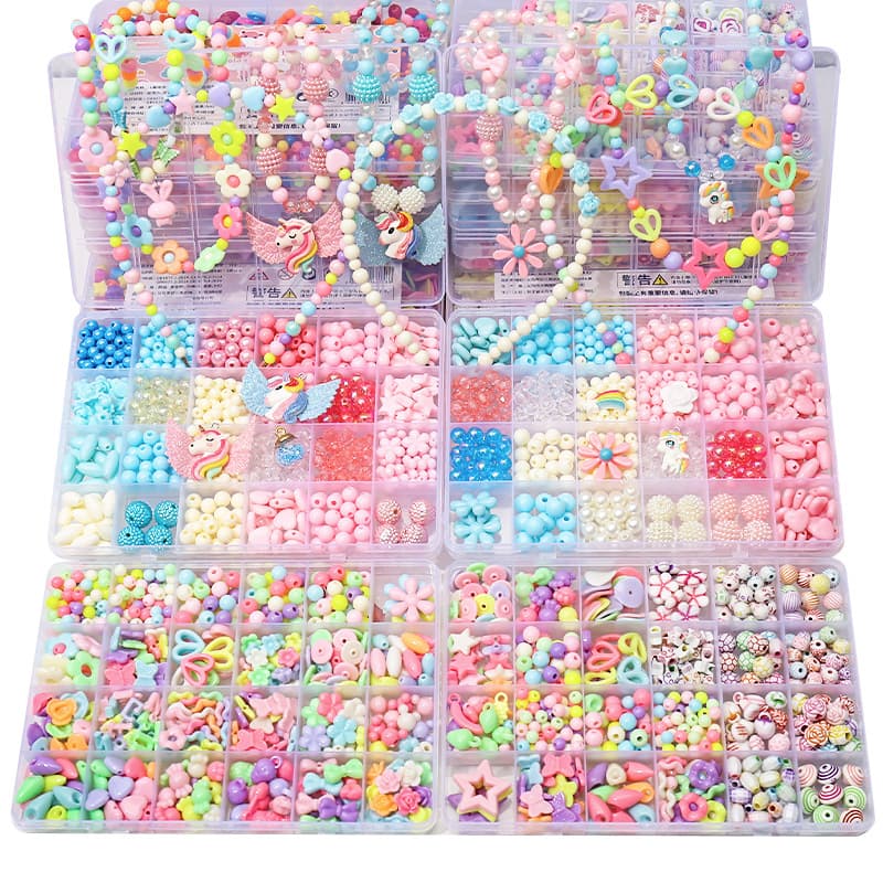 Children's beaded bracelet, smart toy for kindergarten, beads handmade, accessory, handicrafts 1