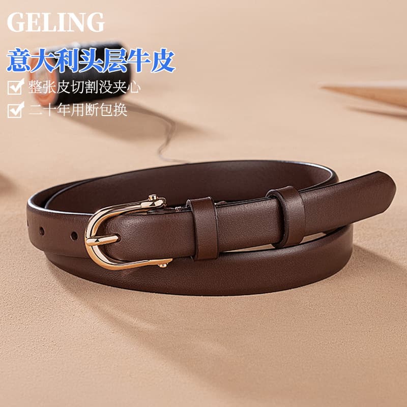 Leather fashionable universal belt, accessory, cowhide, genuine leather, Korean style, high-quality style