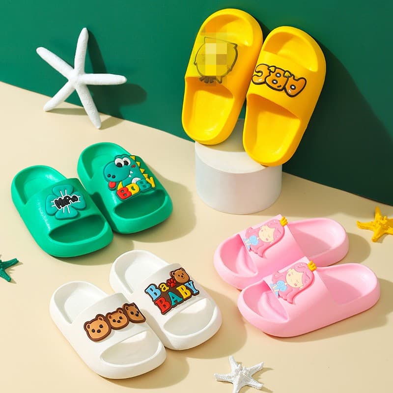 (Wholesale), children's summer cartoon indoor non-slip slippers for boys, soft sole, suitable for outdoor wear