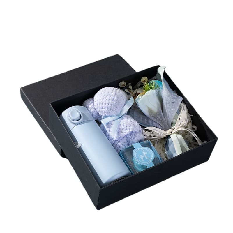 Rectangular box, leather linen bag, Birthday gift, (Physicals), with your logo imprint 5