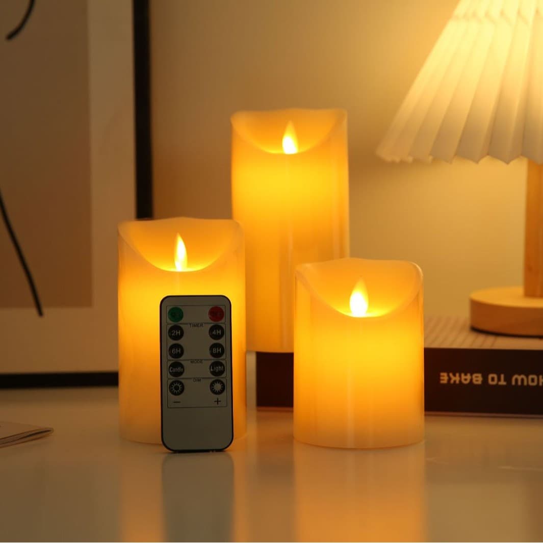 Electronic candle birthday romantic confession stage wedding decoration led electric candle simulation remote control electronic candle light 4