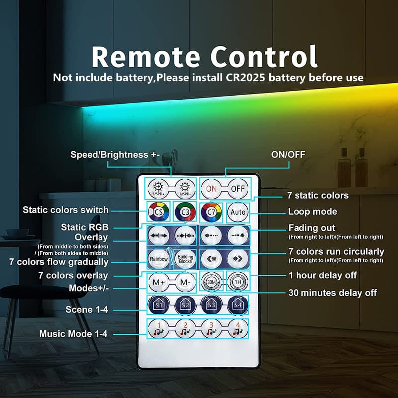 5V colorful USB light strip RGB flashing color changing ws2812b Bluetooth running light with marquee desktop atmosphere l 4