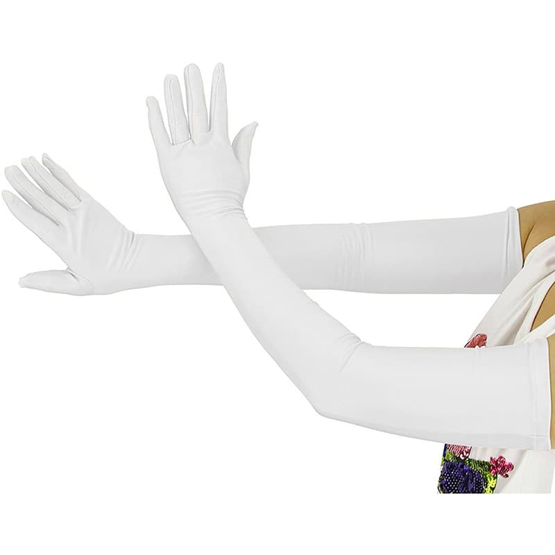 Black Long Gloves 1920s Style Spandex Party 2