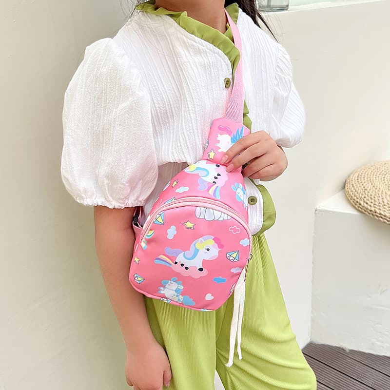 Cartoon fashionable children's chest bag, trend shoulder bag for students, dinosaur for kindergarten, children's bag, trend of season 2
