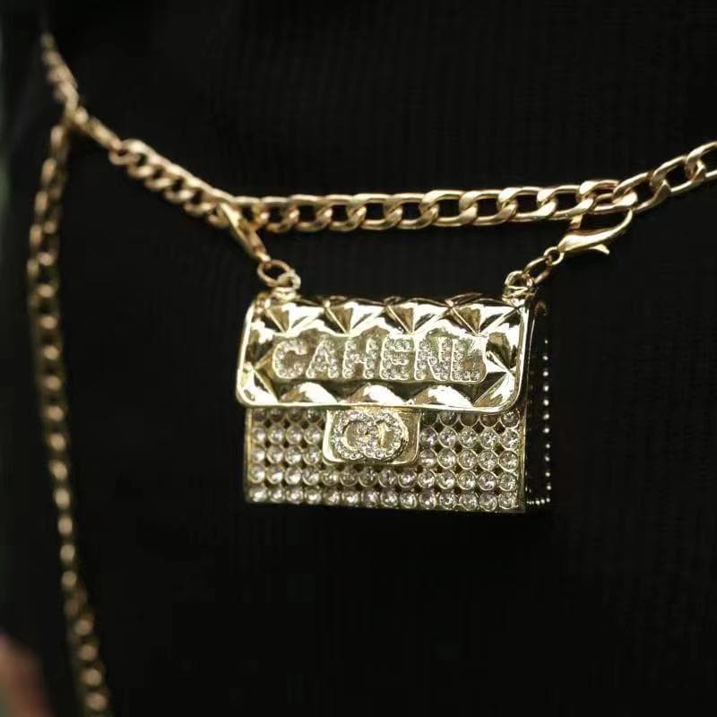 Chain, metal belt, bag, 2022 1