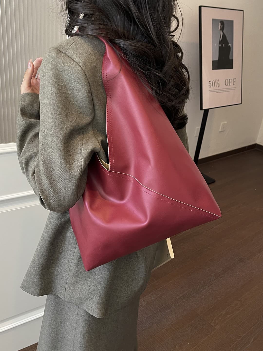 Tide, capacious fashionable trend shoulder bag one shoulder, western style 3