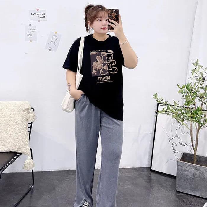 300 catties extra large size 240 catties suitable for fat women to cover belly and make them look slimming 200 catties top for women loose short-sleeved T-shirt 3