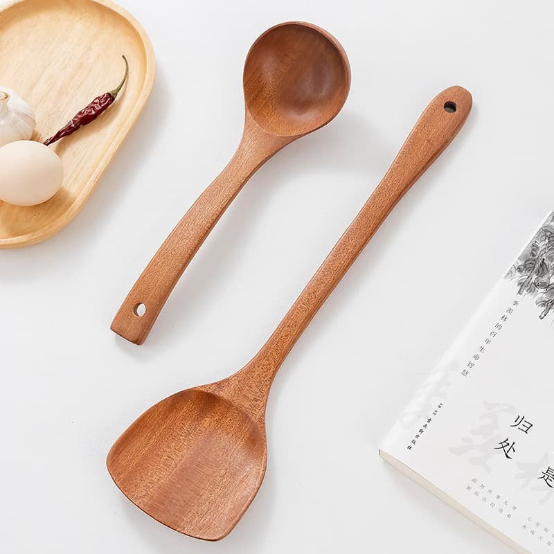 Kitchenware sandalwood, set, wooden shovel for home use, tableware 2